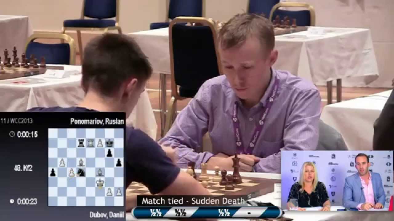 Daniil Dubov vs Ruslan Ponomariov Chess Blitz Sudden Death