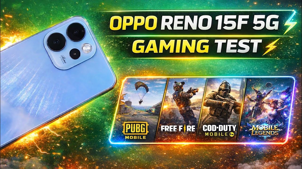 Oppo Reno 15F 5G All Games Test | PUBG, COD, Free Fire & Mobile Legends