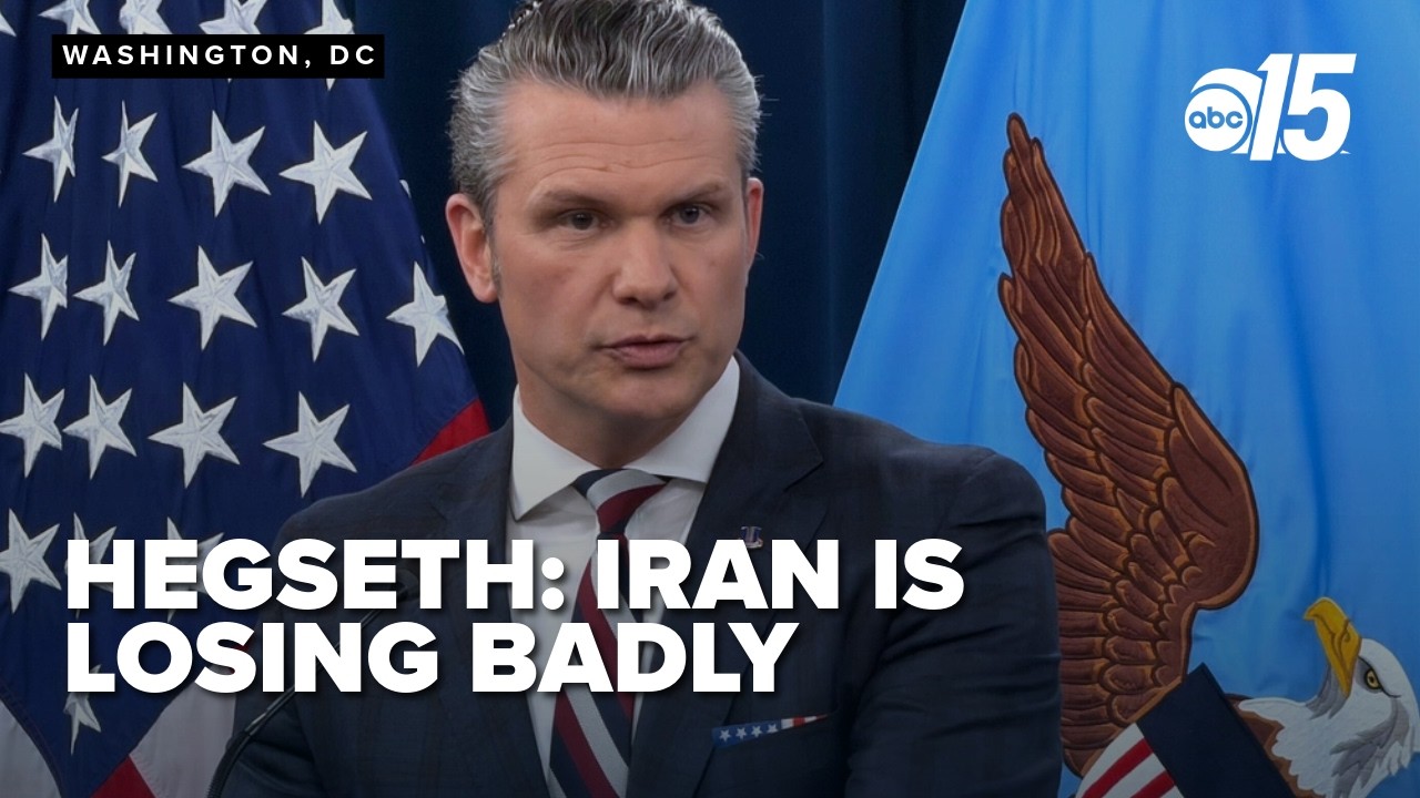 Secretary of War Pete Hegseth briefs media at Pentagon as Iran war enters 10th day