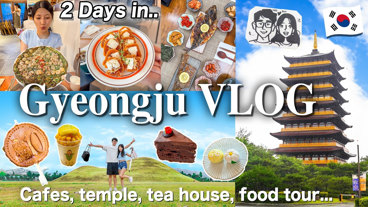 KOREA VLOG🇰🇷 2 days in Gyeongju｜Tombs, Street food, cafe hopping, shopping🥐 what to eat in Gyeongju