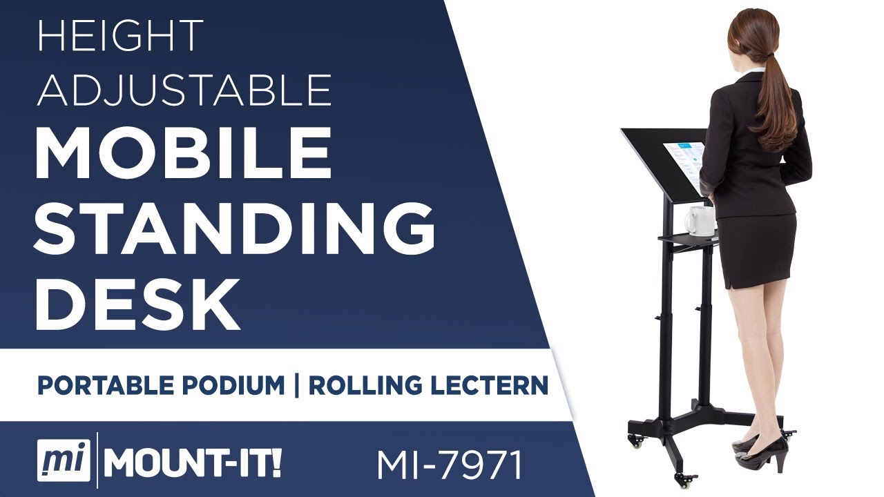 Multi-Use Mobile Standing Desk | Podium | Lectern (MI-7971)