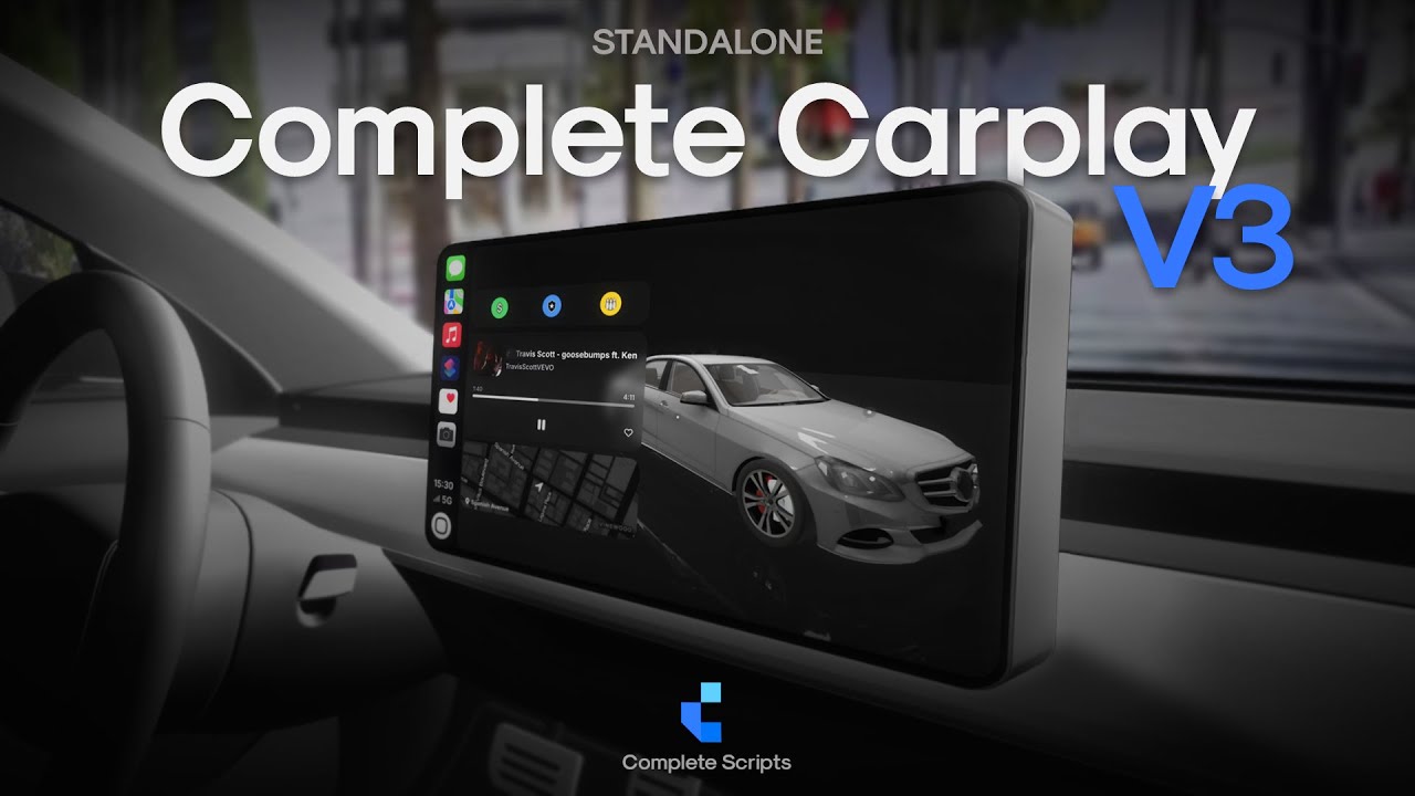 [FIVEM] Complete Carplay V3 | In-Vehicle Object, Synced Music, Full Control