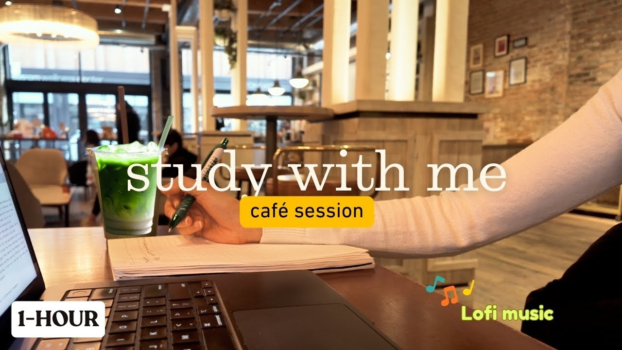 1-HOUR CAFÉ STUDY WITH ME  📚 Deep Focus | Lofi Jazz | Chicago