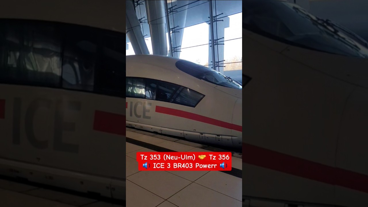 🔉SOUND🔉🚄 ICE 3 Doppeltraktion Abfahrt aus FFM Flughafen Fernbhf. 🚄