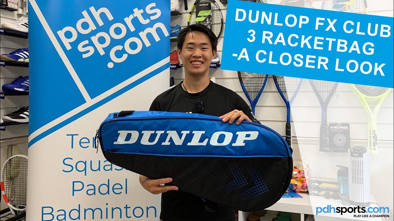 Dunlop FX Club 3 racketbag review by pdhsports
