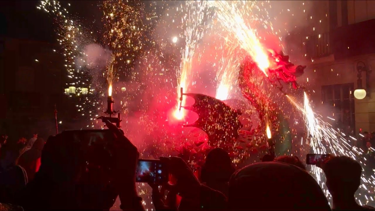 Correfoc [Firerun] with Beasts & Devils at Festa Major de Gràcia 2022 Barcelona