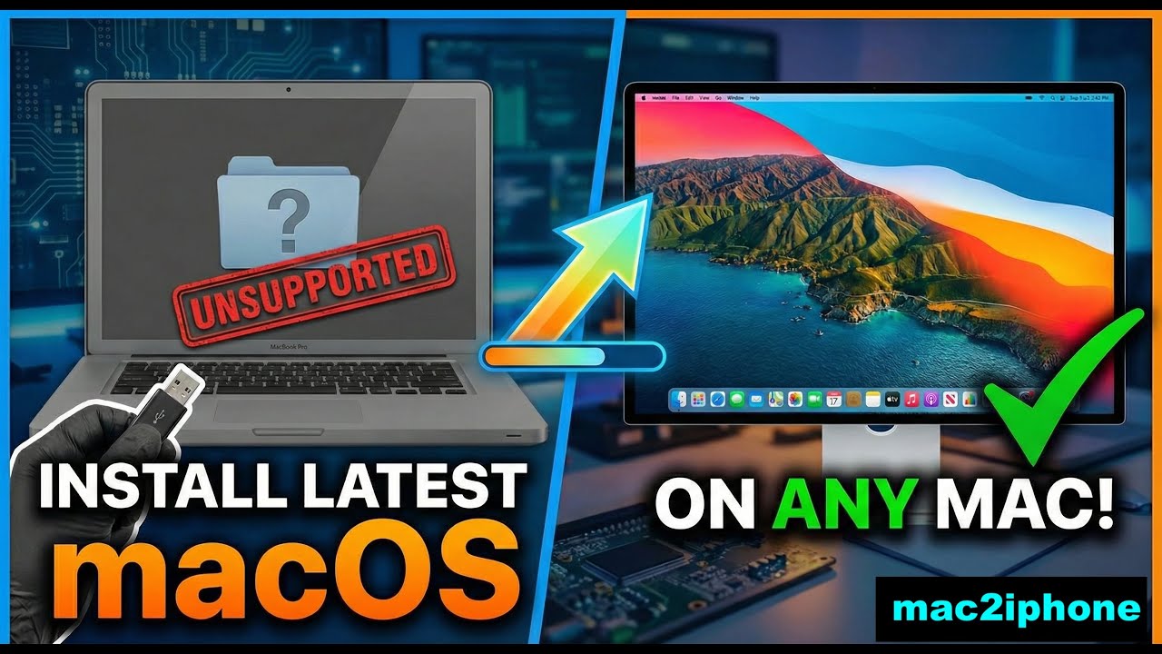 Установка macOS Sequoia или Tahoe на неподдерживаемые компьютеры Mac (руководство по работе в 202...