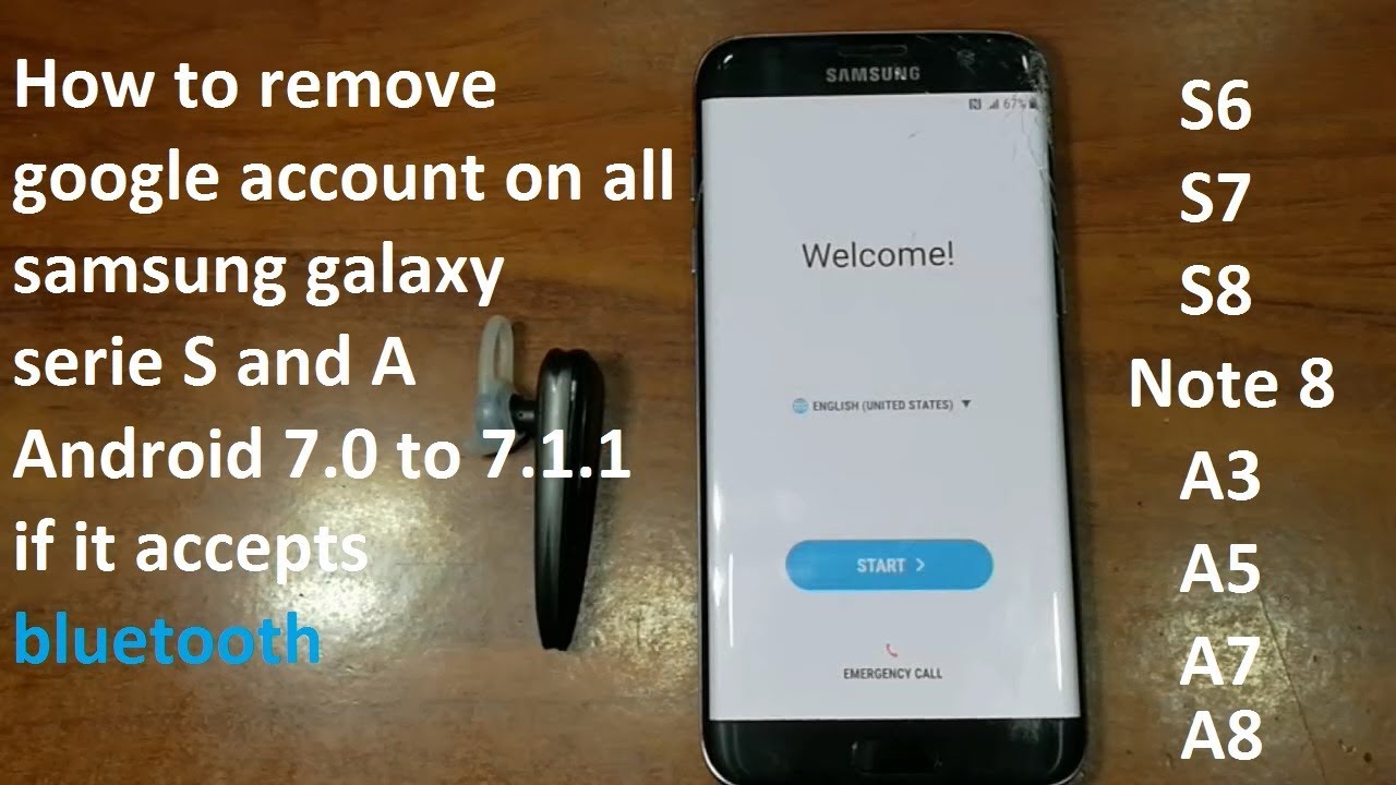how to remove google account on samsung s7 edge android 7 and all samsung if it accepts bluetooth