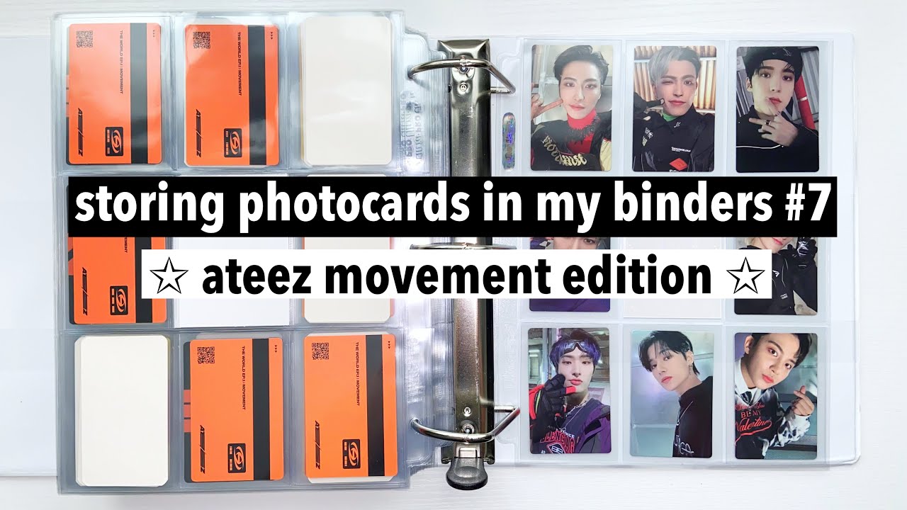 storing photocards in my binders #7 | ateez movement edition