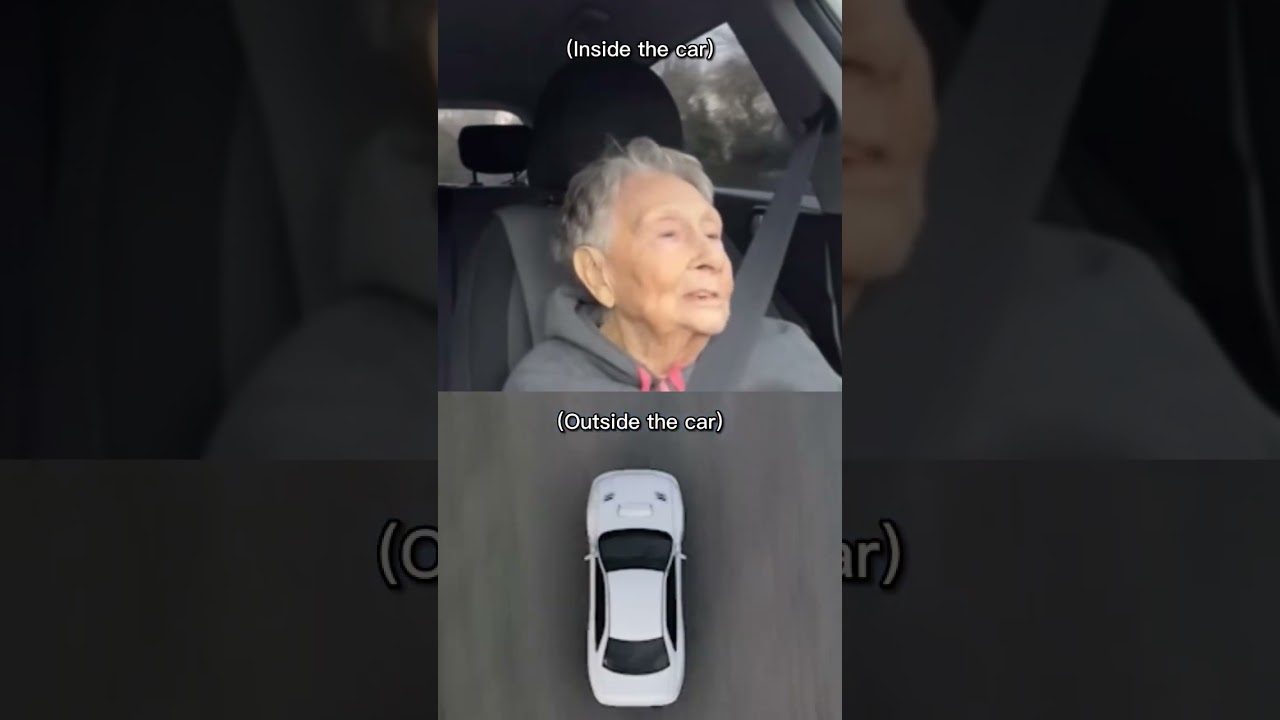 Grandma sings and drives! 😂 #shorts #meme