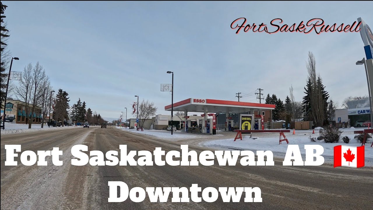 Fort Saskatchewan AB 🇨🇦 Downtown Driving Tour December 2025