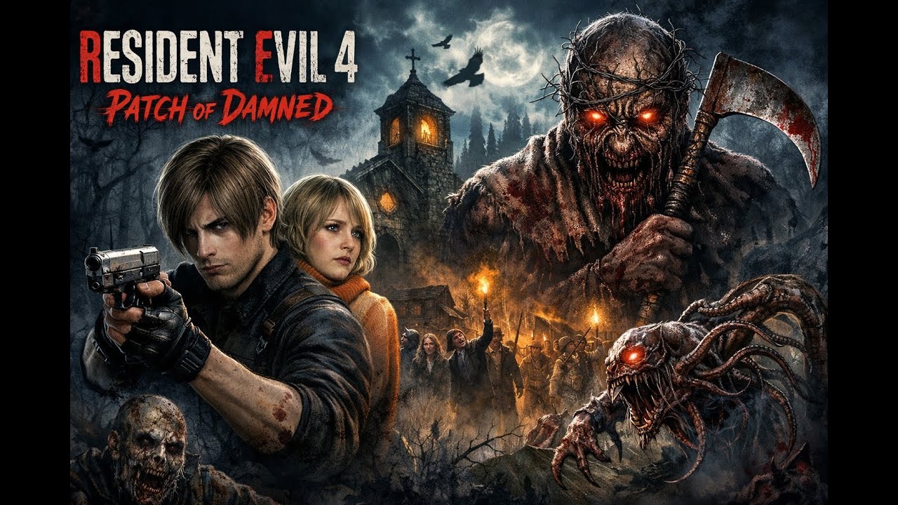 RESIDENT EVIL 4 Patch Of Damned lançamento Ps2 Brutal Mod#5 live infinita.