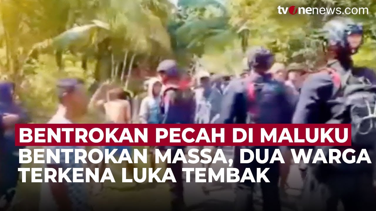 Bentrok Berdarah di Maluku: Dua Luka Tembak, Aparat Kewalahan Redam Massa | OneNews Update