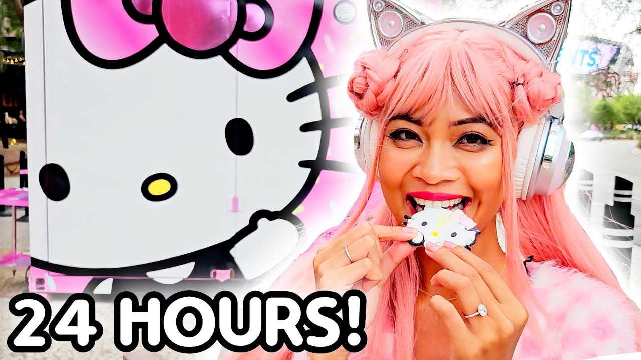 SUGARSTAR ест еду Hello Kitty в течение 24 часов, часть 2! 