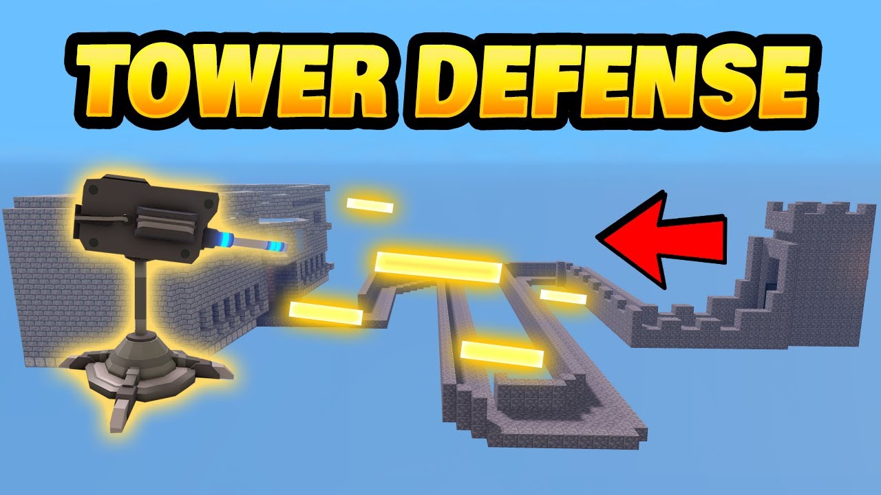 Tower Defense Map  - Turrets VS Runners (Roblox BedWars)