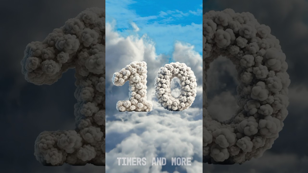 Cloud Numbers in the Sky?! 10s Countdown Magic ✨☁️ #shorts