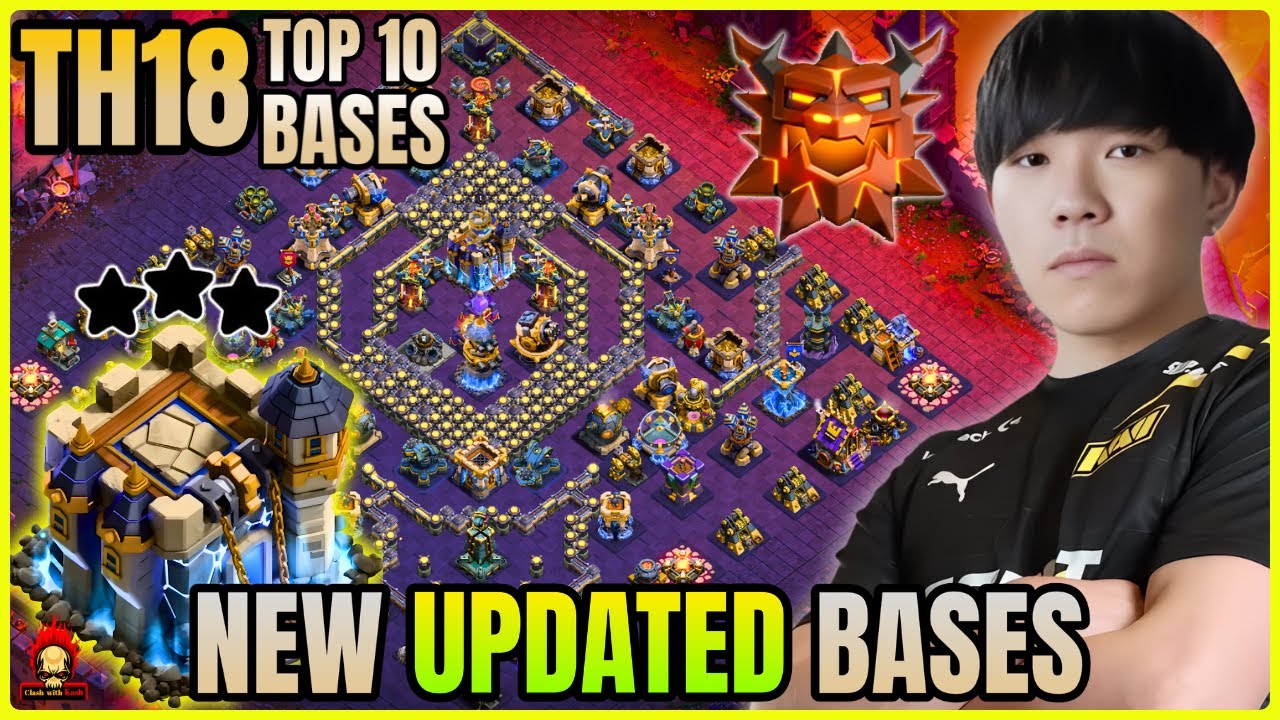NEW UPDATED TOP 10 TOWNHALL 18 BASE ! BEST TH18 LEGEND BASES WITH LINK ! ANTI 2 STAR TH18 WAR BASE