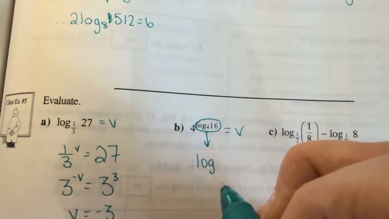 Math 30-2 Unit D5 Evaluating Logarithms - new