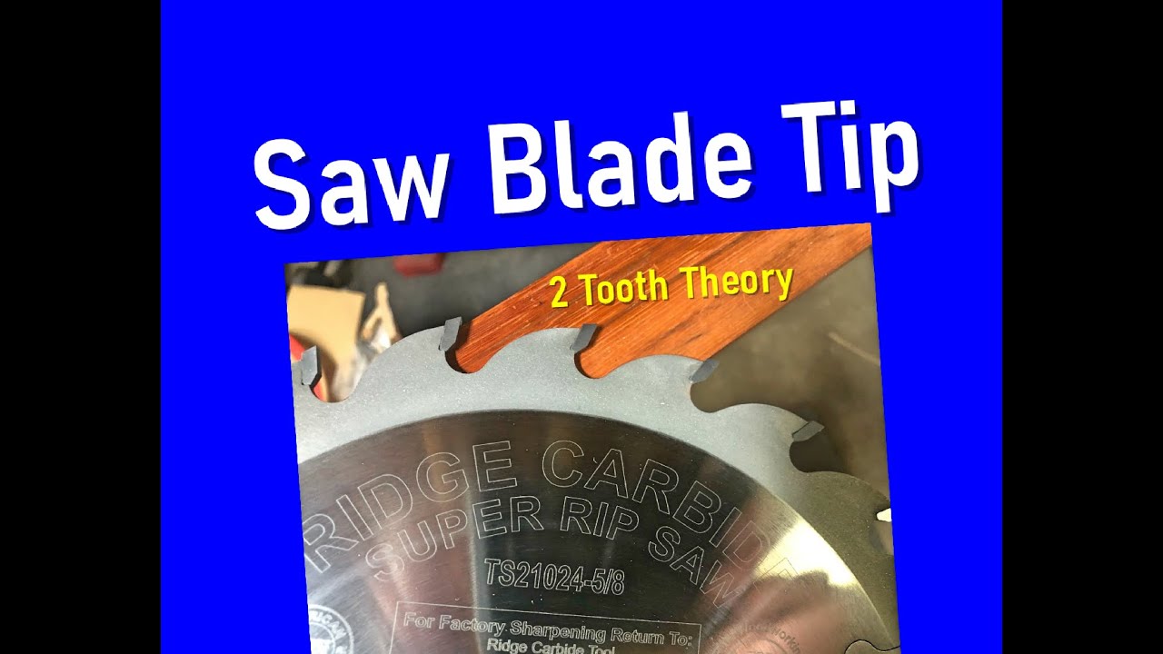 Saw blade Tip - 2 tooth theory explained