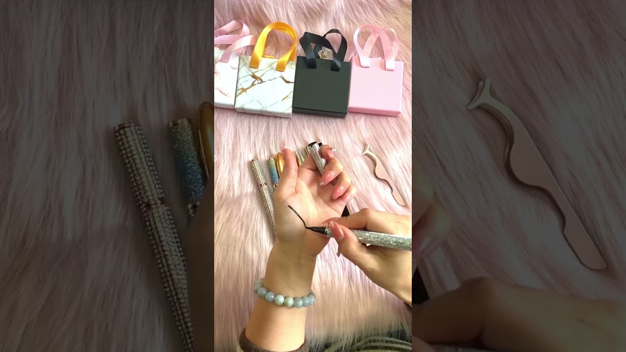 eyelash glue eyeliner pen? If you have problem with your lashes staying on,check this video