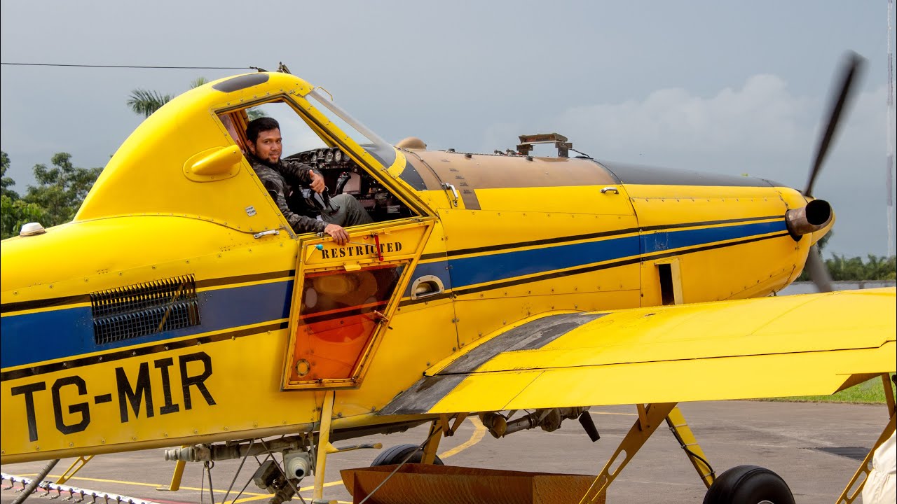 Un día de fumigación con el capitán Jefferson Pedroza TG-MIR Air tractor AT-502B