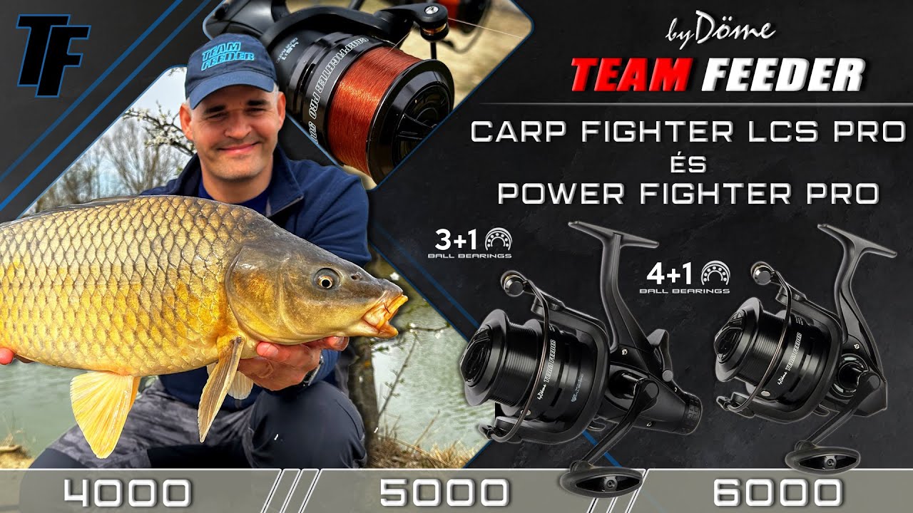 Sipos Gábor - By Döme TEAM FEEDER Carp Fighter LCS Pro és Power Fighter Pro orsók terhelés alatt