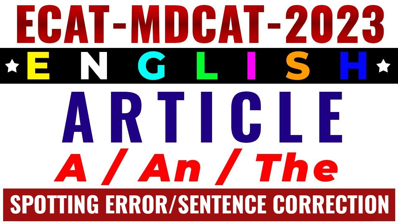 ARTICLES (English-MDCAT-ECAT-2023)