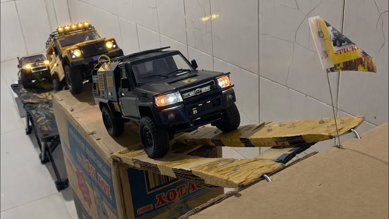 RC Convoy Bridge Cross Challenge | Extreme Indoor 4x4 Crawler Test!