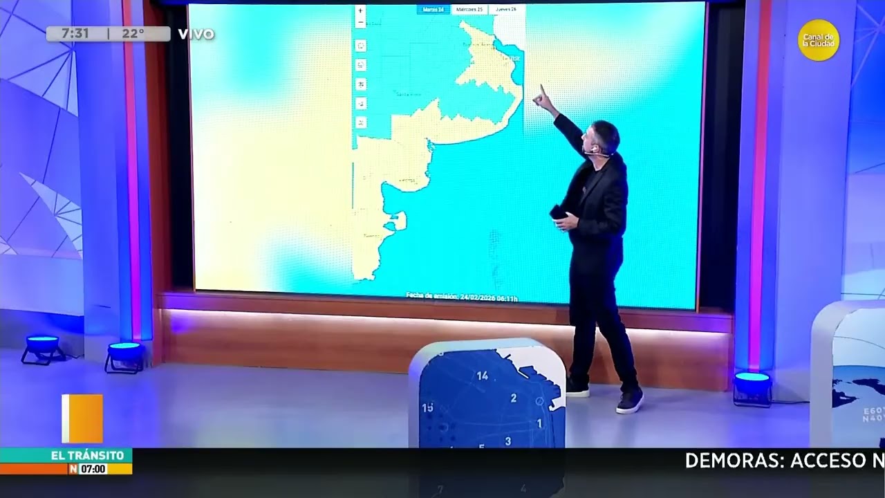 El estado del tiempo para el día de hoy en CABA y alrededores │N7:00│ 24-02-26
