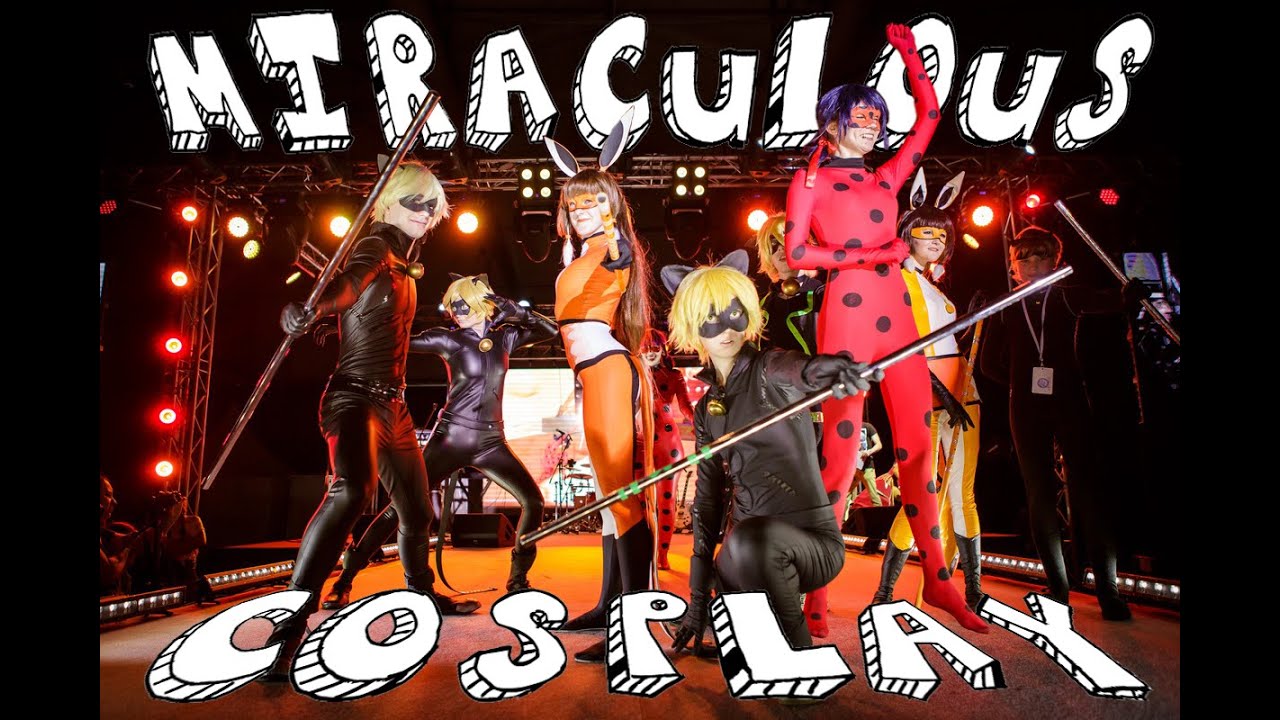Moscow Comic Convention 2016 Miraculous LadyBug & Chat Noir & Valpina cosplay scene