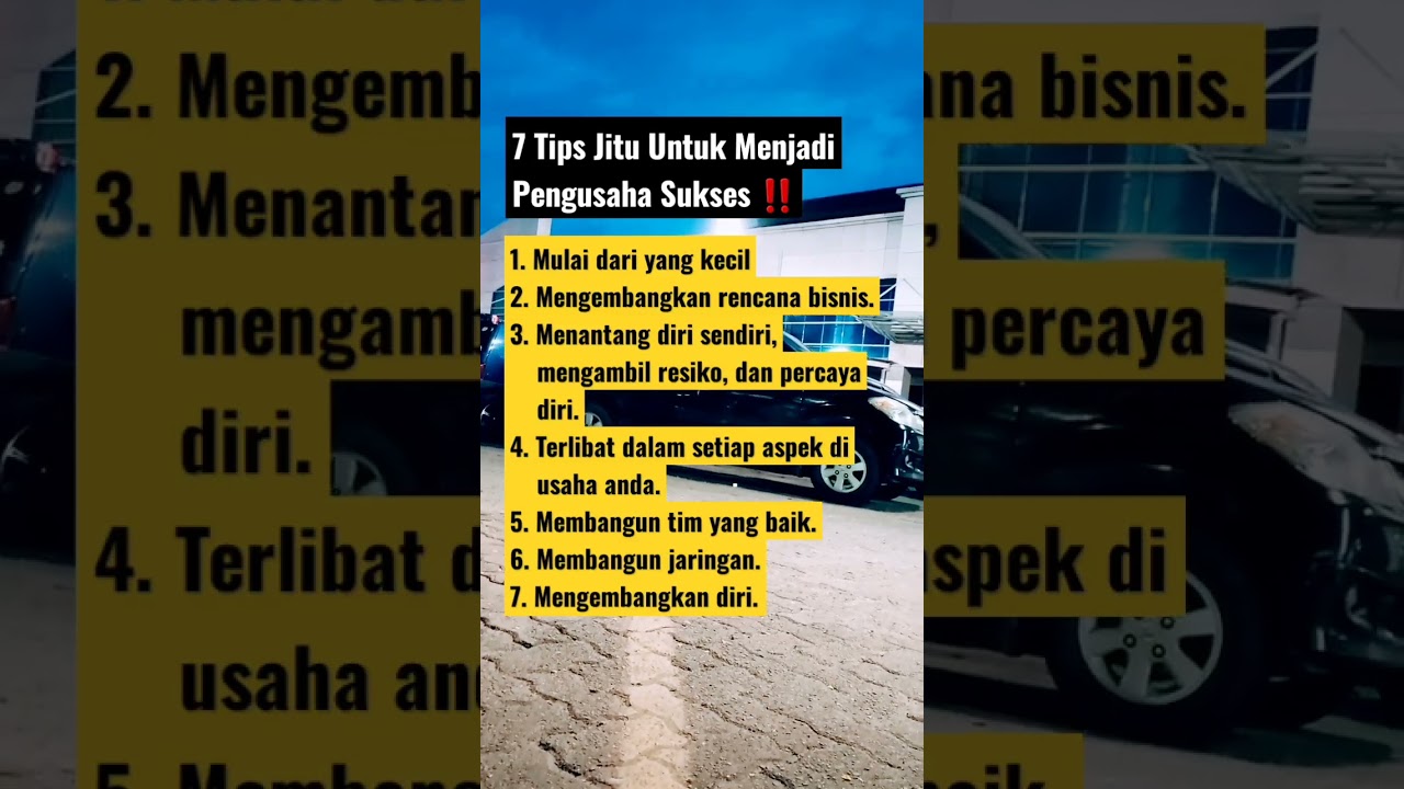 7 Tips Jitu Untuk Menjadi Pengusaha Sukses ‼️ #shorts #motivation #storywa