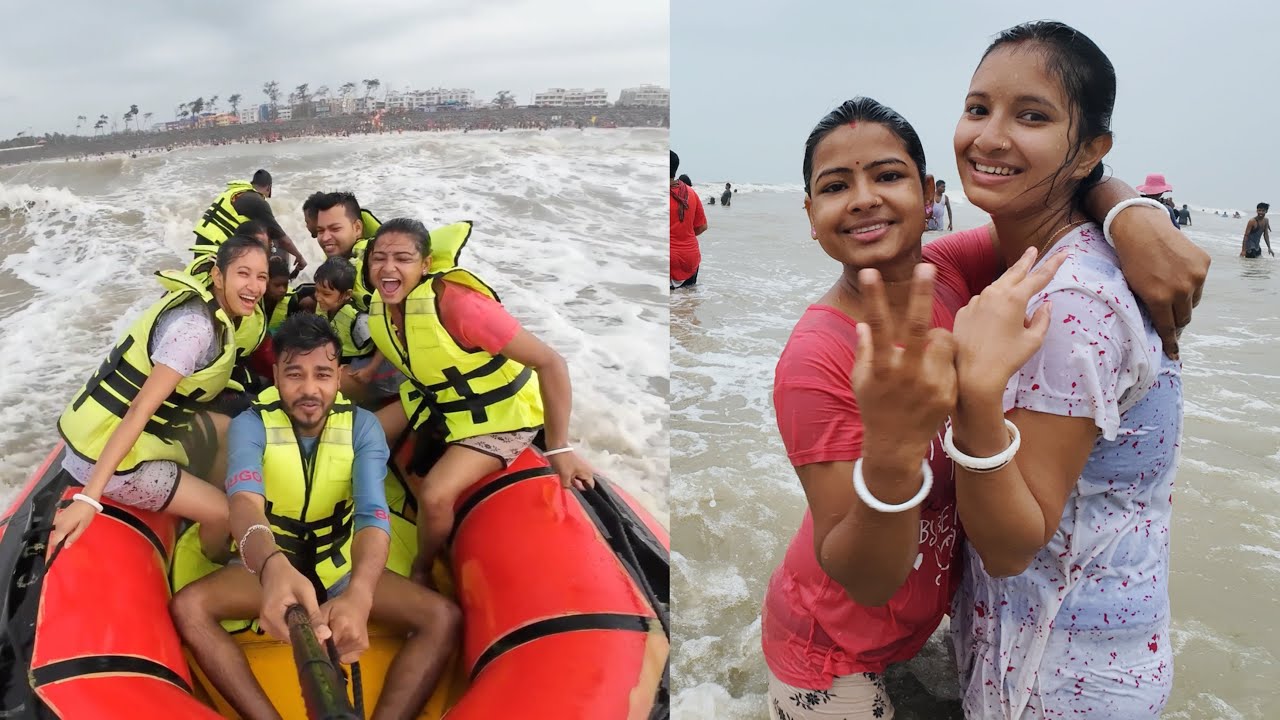দীঘায় পুরো ফ্যামিলি উত্তাল সমুদ্রের মাঝে😮
