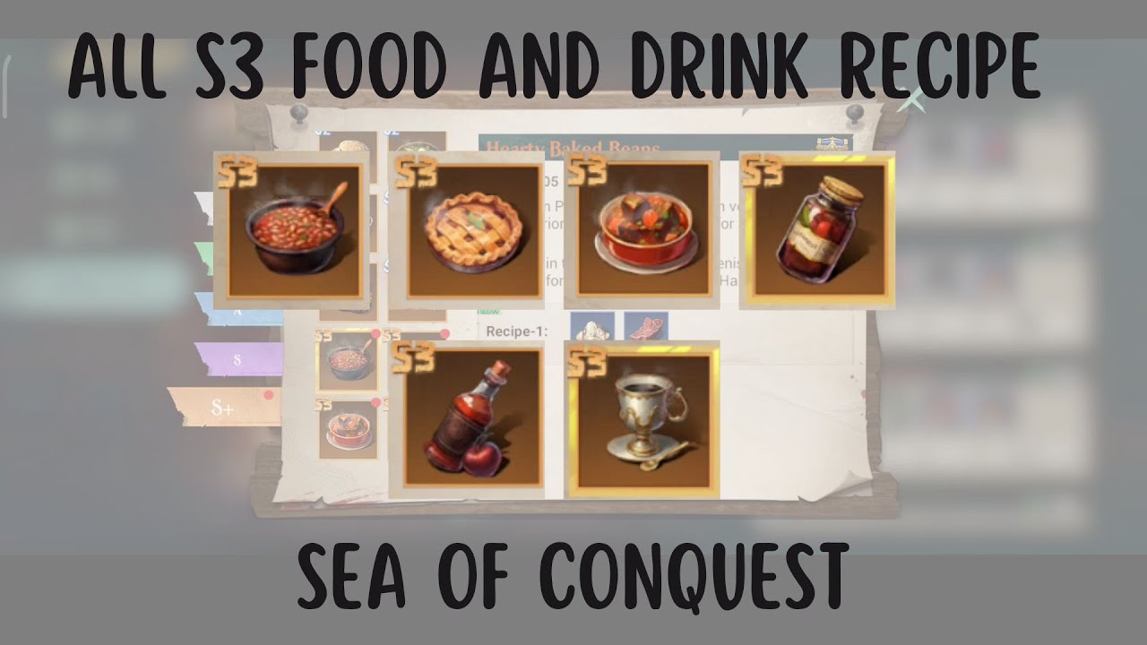 New All Recipe Food & Drink S3 Sea of Conquest
