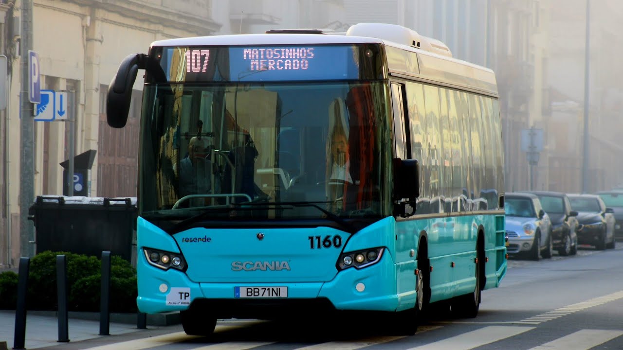Viagem no Novo autocarro 1160 da Maré Matosinhos na linha 107 entre  Godinho - Fonte do Cuco