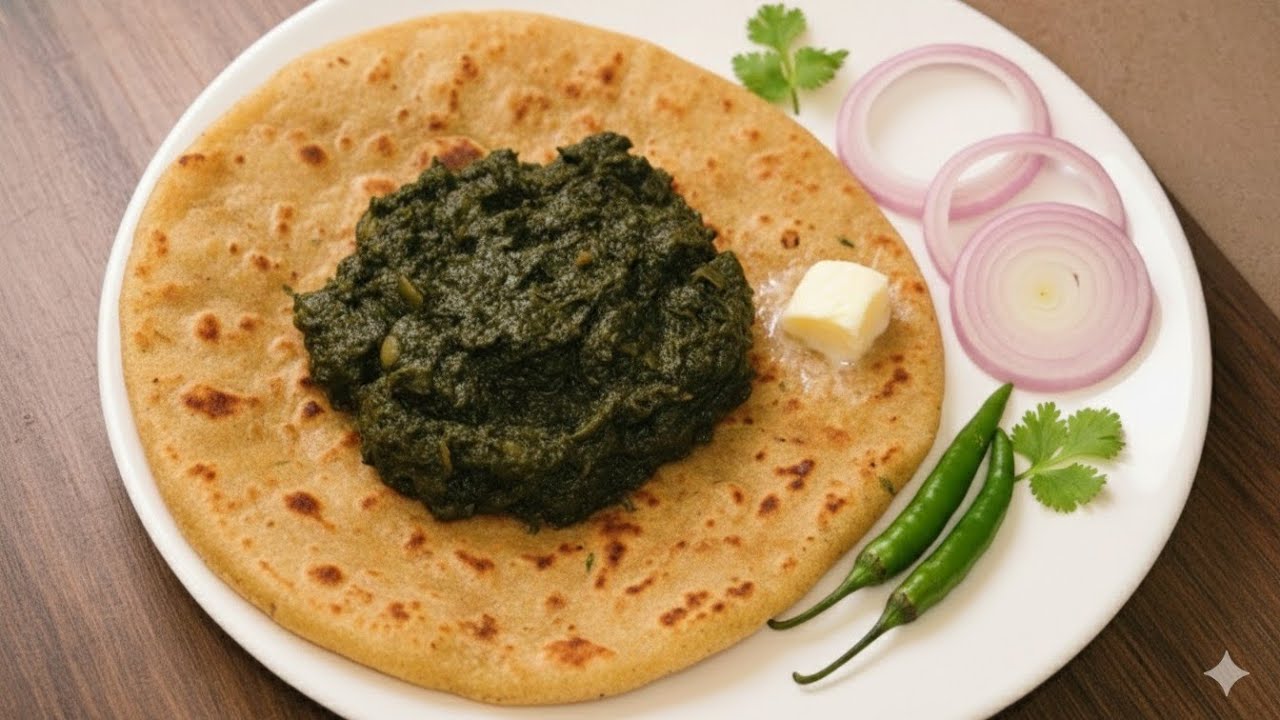 “Desi swaad jo dil jeet le Sarso ka SaagEk bite aur winter special feel aa jaye❄️🌿@pragyakitchen247 