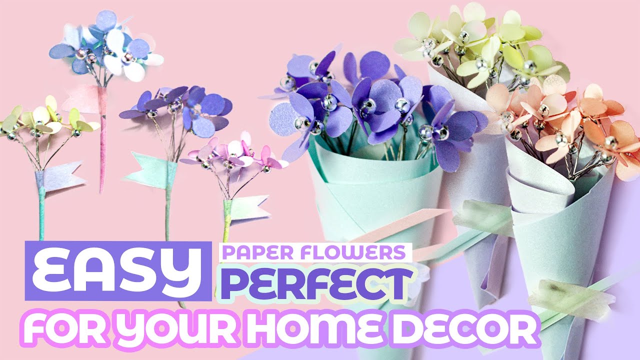 Miniature Paper Flowers Perfect for Your Home Decor - AMY DIY CRAFT