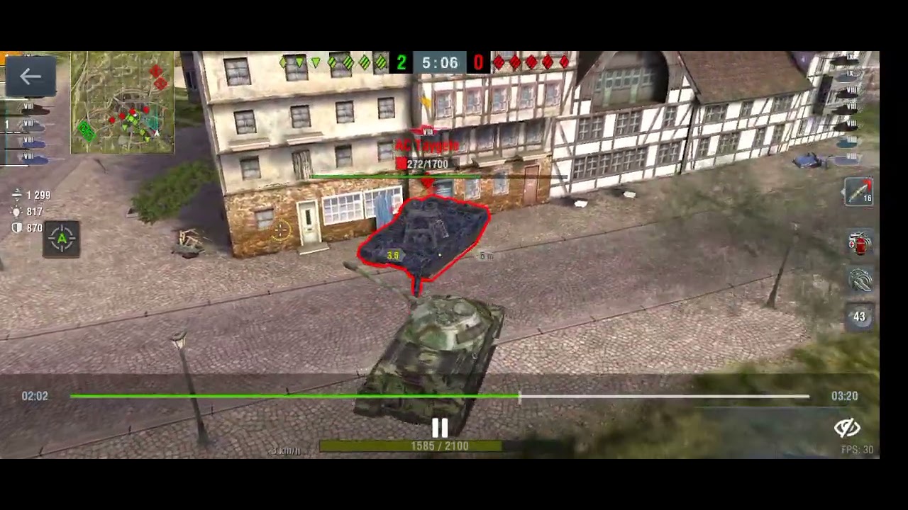 IS 8 tir XI WOT Blitz (first battle)