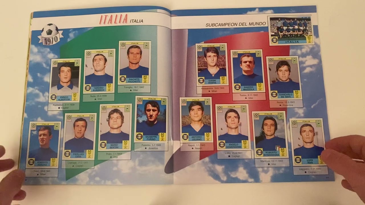 La collezione Panini World Cup Story completa.