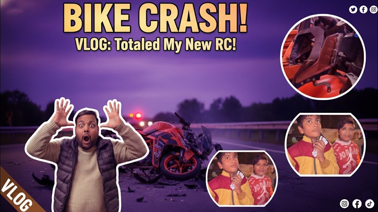 KTM RC 200 GP EDITION CRASH 😱😱😱🤯🤯 #doraemonvlogs #bareilly
