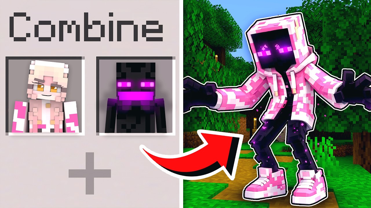 MOMON BERSATU DENGAN ENDERMAN untuk BERUBAH JADI ENDERMAN di MINECRAFT ft @BANGJBLOX