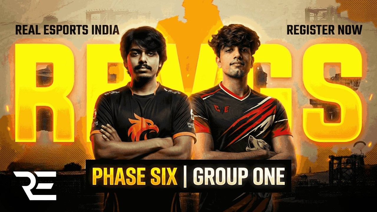 RBGS Phase 6 Group 1 Day 1🔥 Live Tournament | 6 Matches Battle | Real Esports Stream Hindi