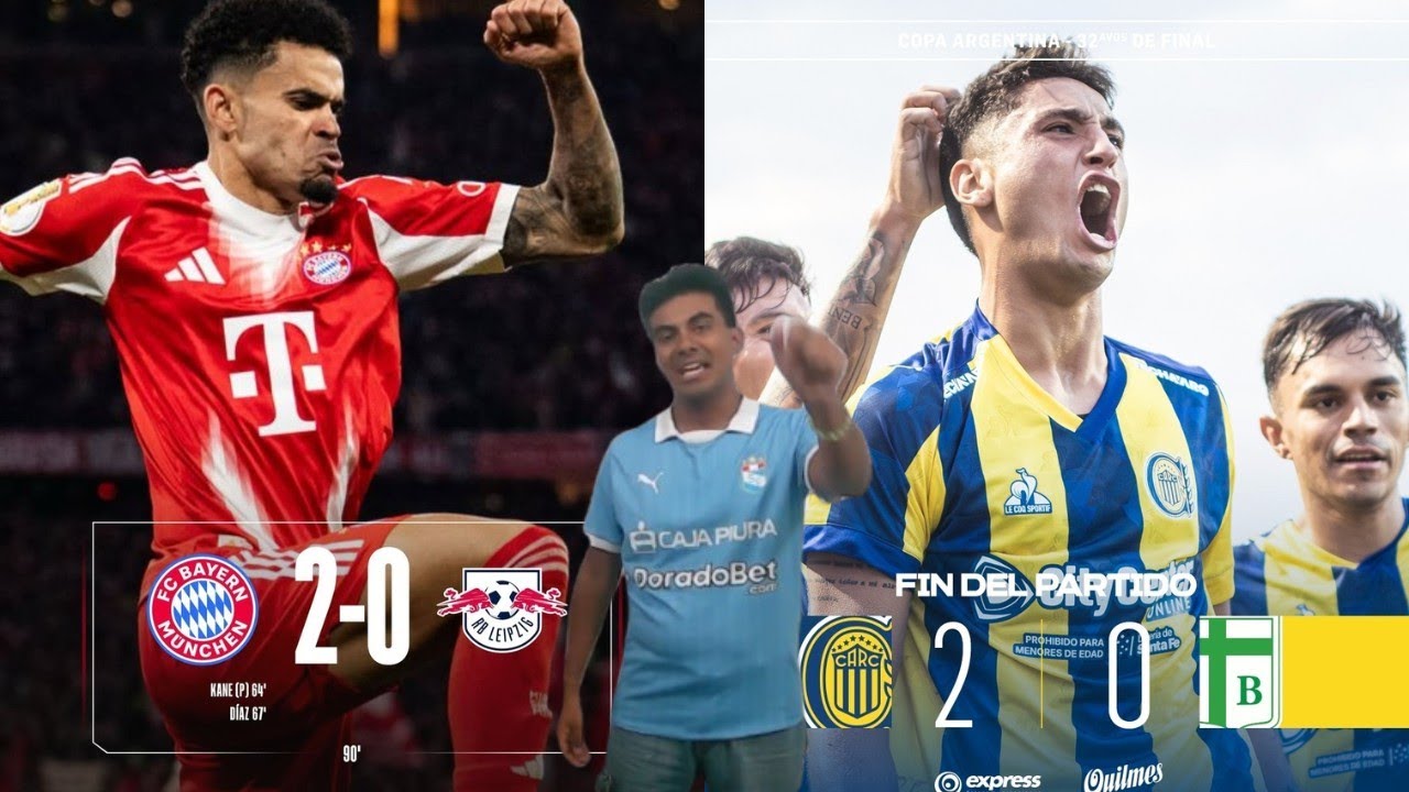 BAYERN MÚNICH, FRIBURGO, COMO Y LAZIO A SEMIFINALES DE SUS COPAS | ROSARIO CENTRAL Y GIMNASIA JUJUY