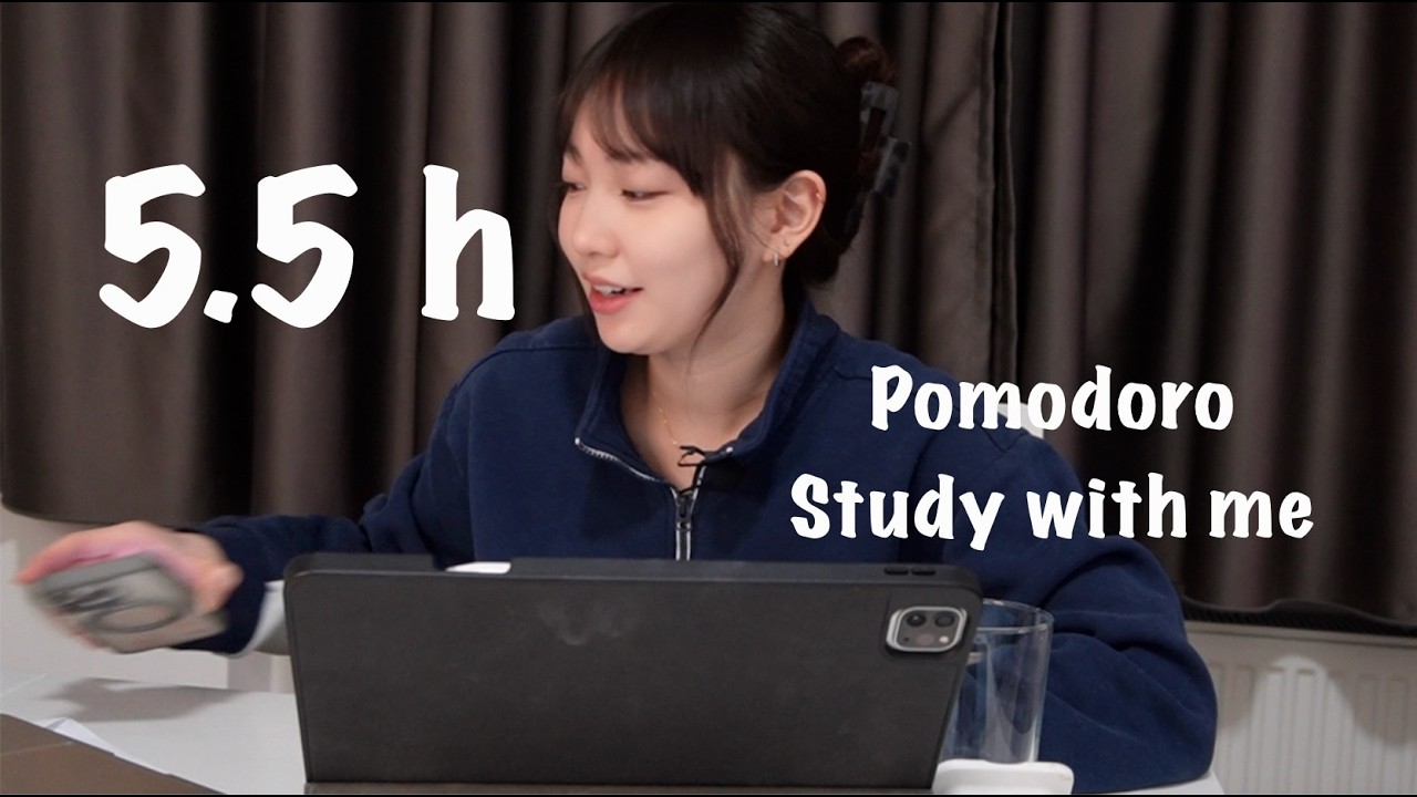 試験範囲終わるまで / 海外医学生と5.5時間ポモドーロ勉強耐久【Study With Me】