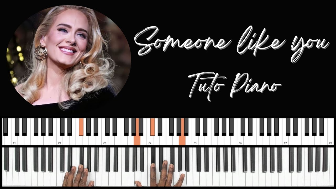 Adele - SOMEONE LIKE YOU (Easy Piano Tutorial)