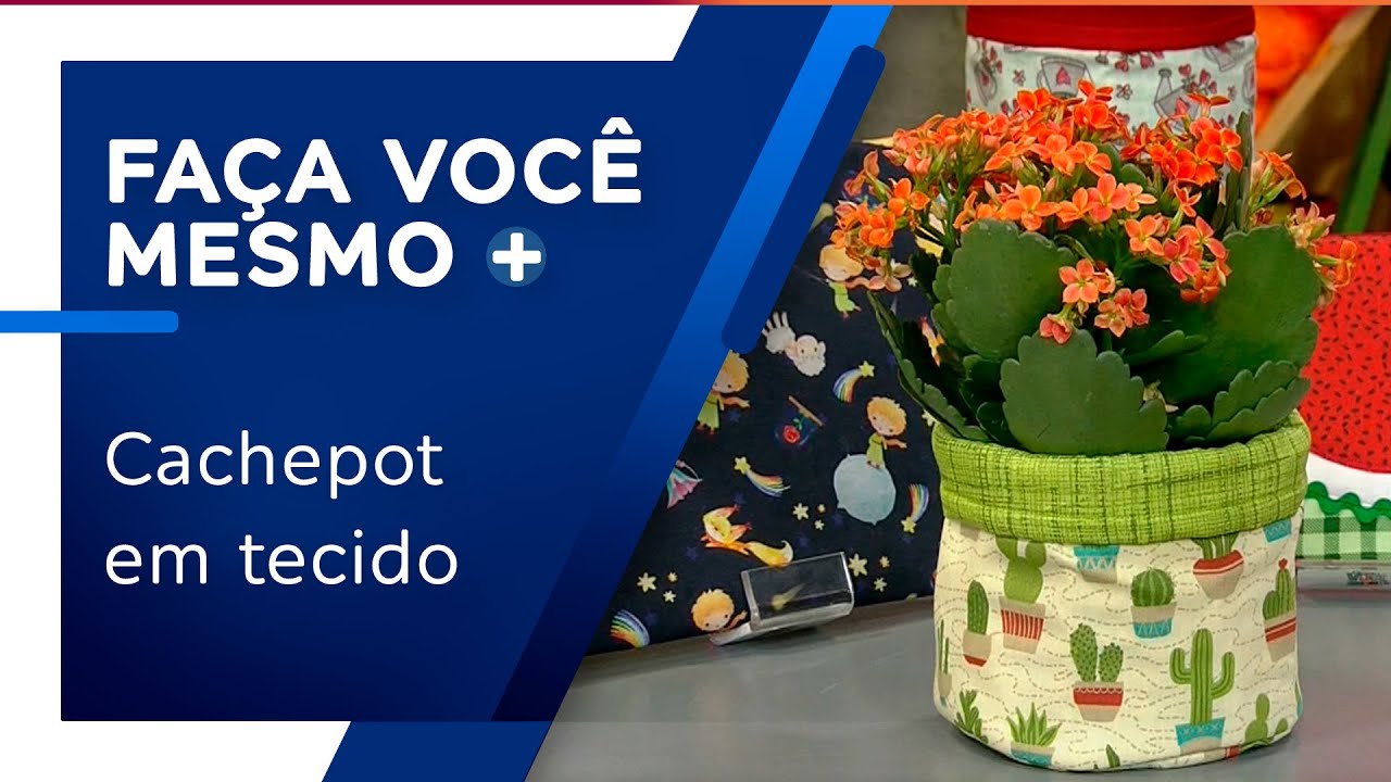 Cachepot em tecido por Renata Herculano