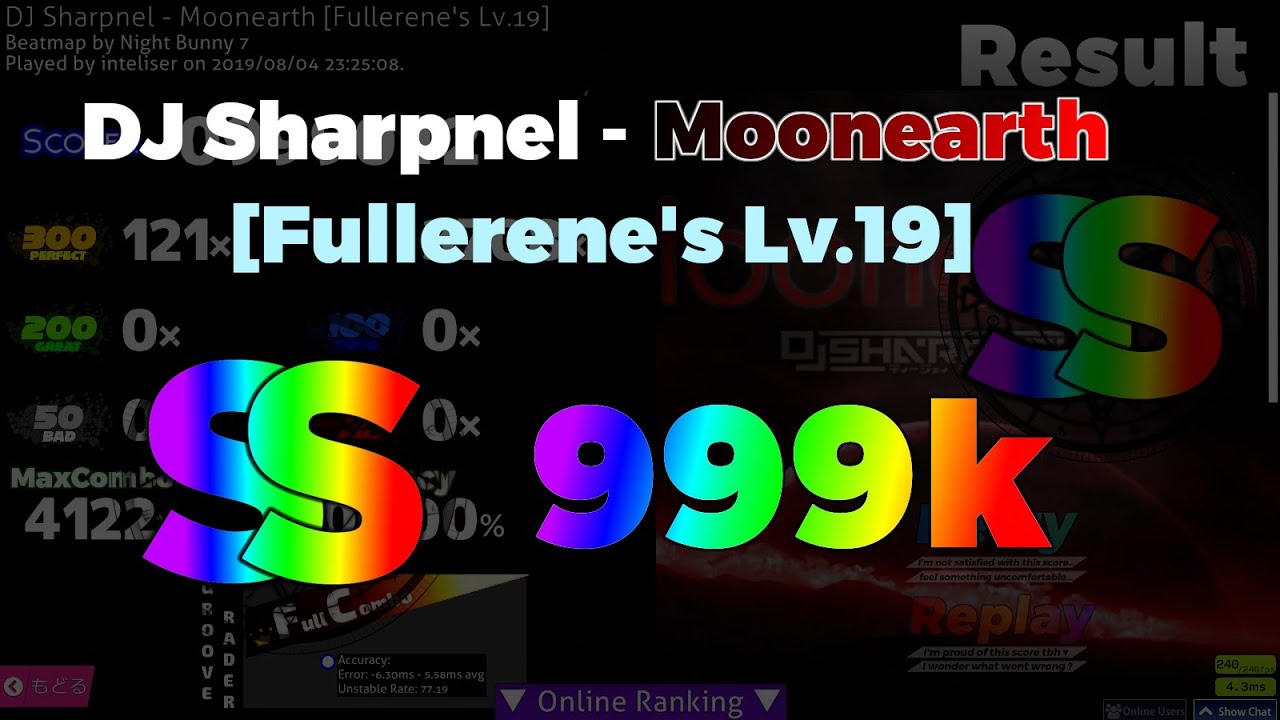 [osu!mania] Moonearth [Fullerene's Lv.19] SS // 999,012
