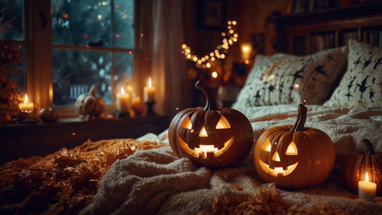 Fall Asleep to Halloween Whispers 🎃|💤 Cozy Bedroom ASMR & Ambience 🌙