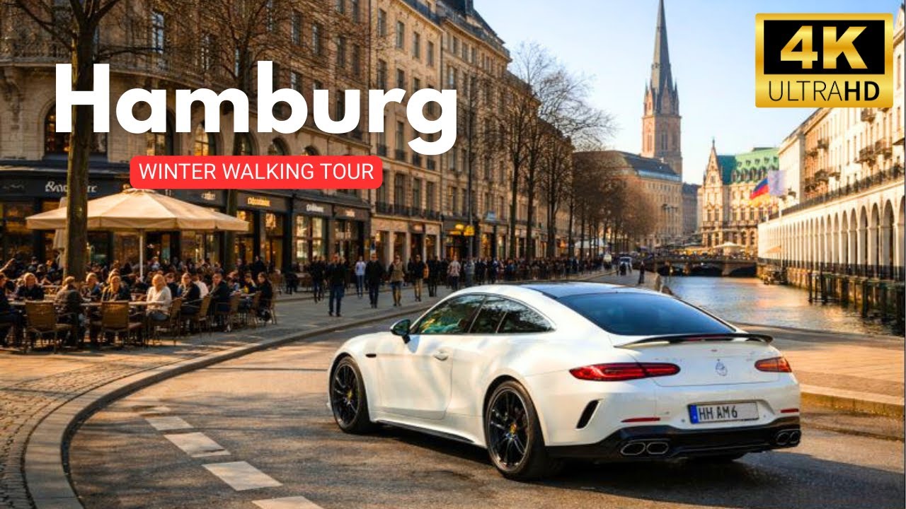 HAMBURG 🇩🇪 Winter City Walking Tour | Discover Rathausplatz & Jungfernstieg in 4K HDR | 2025