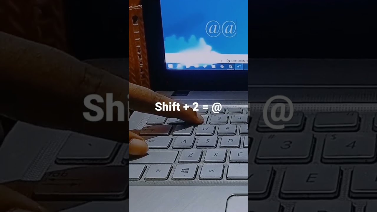 How to press @ at the rate in/on laptop/pc/computer #computer #pc #howto #laptop #keyboard  #shorts