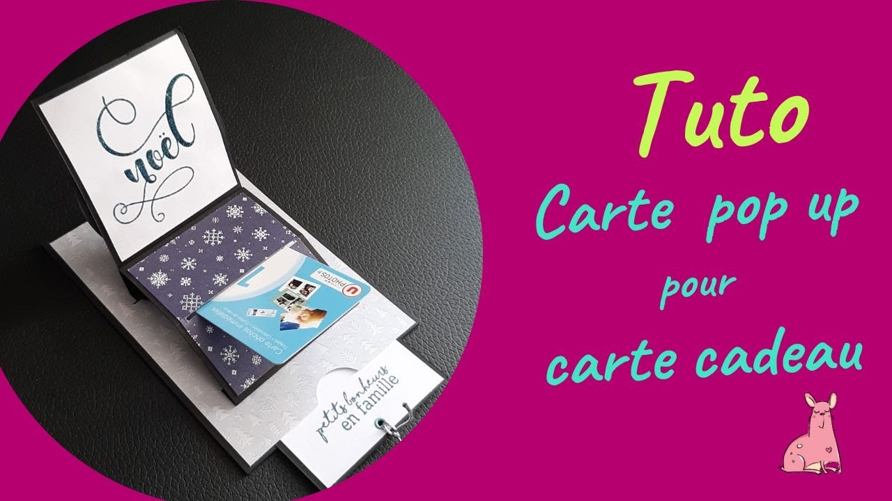 TUTO CARTE POP UP FACILE N°47 : IDEALE POUR OFFRIR UNE CARTE CADEAU
